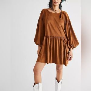 Free People Abbie Vegan suede Mini Dress